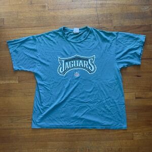 Vintage‎ Reebok Jaguars NFL Graphic T-Shirt Mens 2XL Football Teal